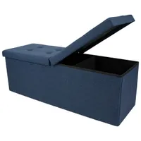 Humble Crew Collapsible Storage Bench Ottoman - Navy