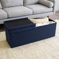 Humble Crew Collapsible Storage Bench Ottoman - Navy