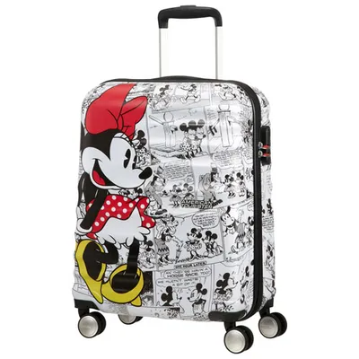 Bagage de cabine rigide de 21 po Disney Wavebreaker d'American Tourister - Blanc/Minnie Mouse