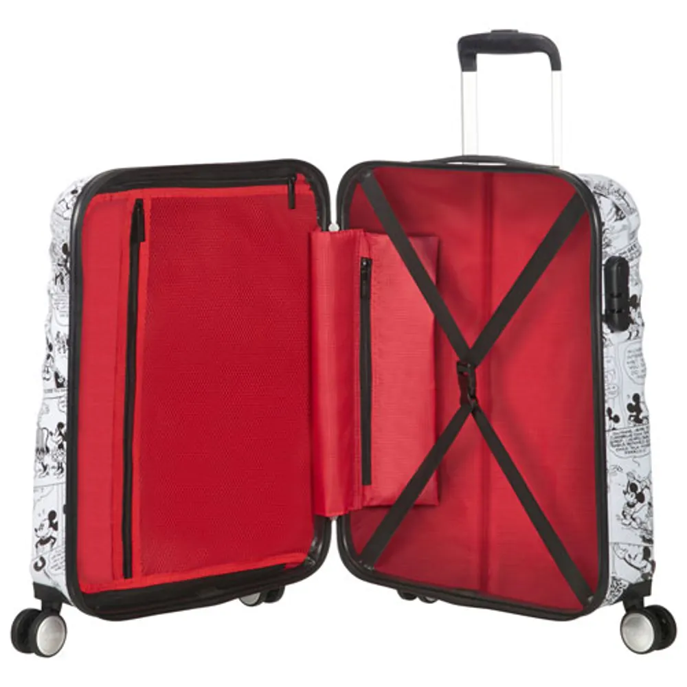 Bagage de cabine rigide de 21 po Disney Wavebreaker d'American Tourister - Blanc/Minnie Mouse