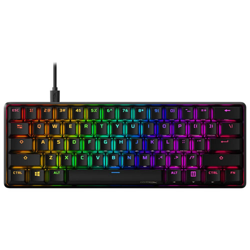 Clavier de jeu mécanique rétroéclairé à touches linéaires Red Alloy Origins 60 de HyperX