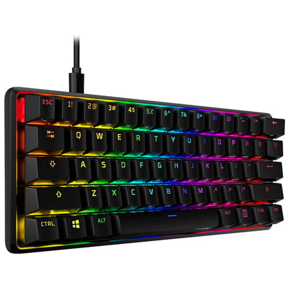 Clavier de jeu mécanique rétroéclairé à touches linéaires Red Alloy Origins 60 de HyperX