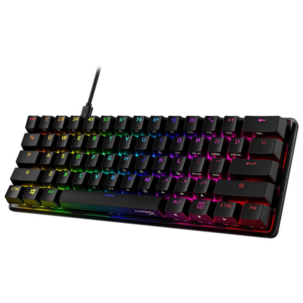Clavier de jeu mécanique rétroéclairé à touches linéaires Red Alloy Origins 60 de HyperX
