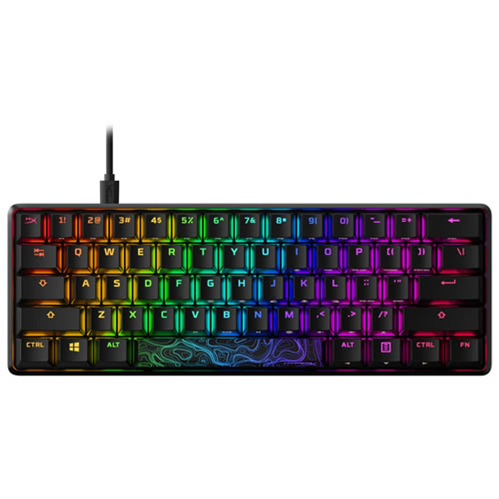 Clavier de jeu mécanique rétroéclairé à touches linéaires Red Alloy Origins 60 de HyperX