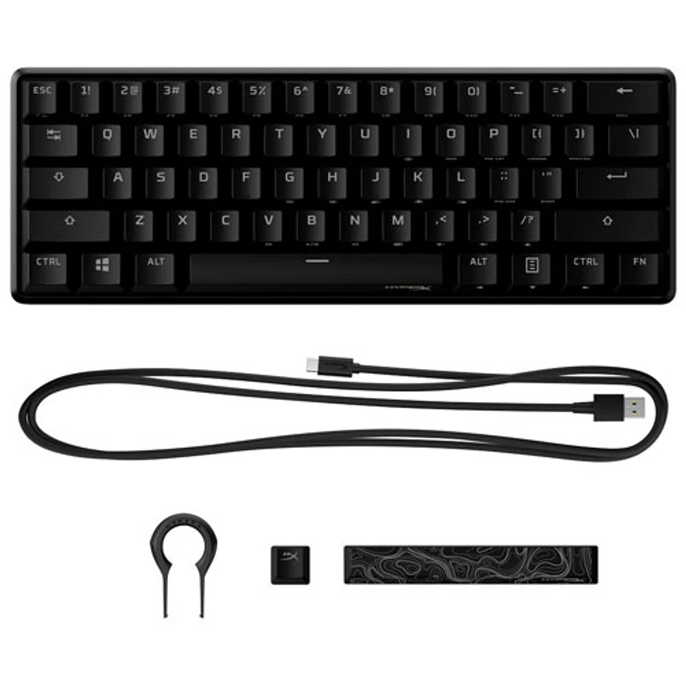 Clavier de jeu mécanique rétroéclairé à touches linéaires Red Alloy Origins 60 de HyperX