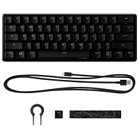 Clavier de jeu mécanique rétroéclairé à touches linéaires Red Alloy Origins 60 de HyperX
