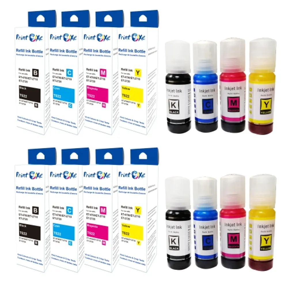 Epson T502 Compatible Ink Refill Bottles EcoTank - 5 Bottles