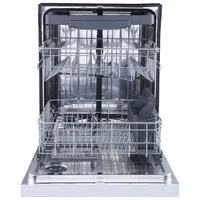 GE 24" 48dB Built-In Dishwasher with Stainless Steel Tub & Third Rack (GBF655SGPWW) - White