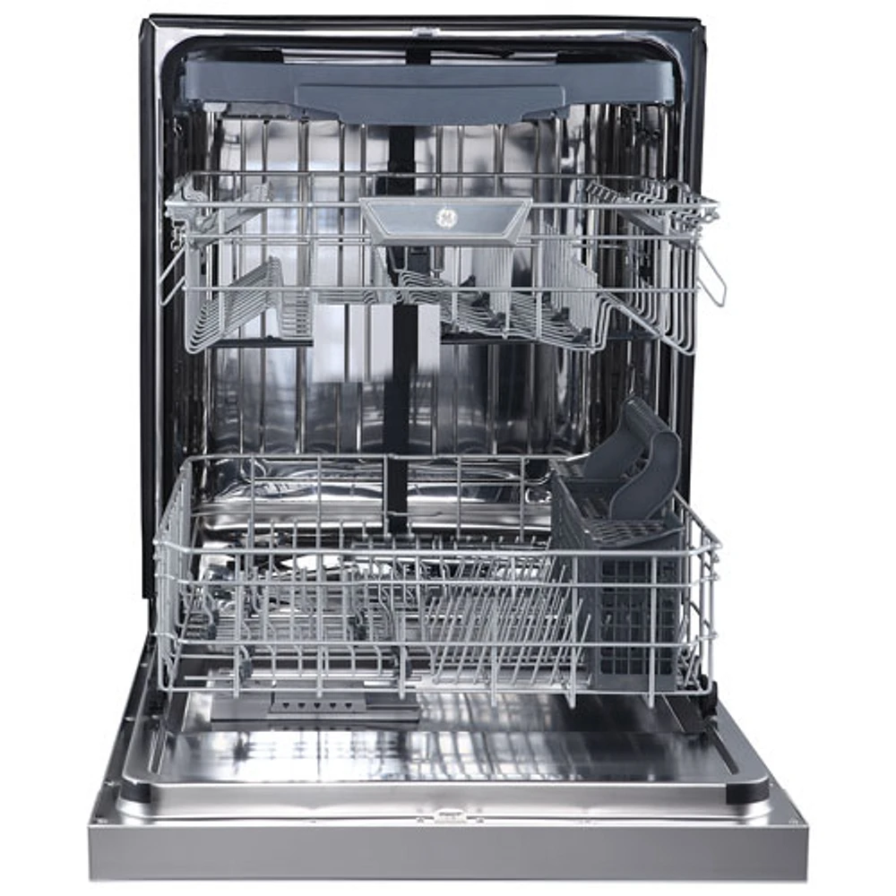 GE Profile 24" 45dB Built-In Dishwasher with Stainless Steel Tub & Third Rack (PBF665SSPFS) -Stainless