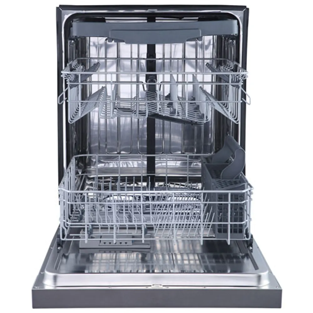 GE 24" 48dB Built-In Dishwasher with Stainless Steel Tub & Third Rack (GBF655SMPES) - Slate