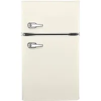 Insignia 3.1 Cu. Ft. Retro Bar Fridge w/Top Freezer (NS-CFR32MT1) - Cream - Only at Best Buy