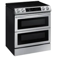 Samsung 30" 6.3 Cu. Ft. Double Oven Slide-In Induction Range (NE63T8951SS) - Stainless Steel