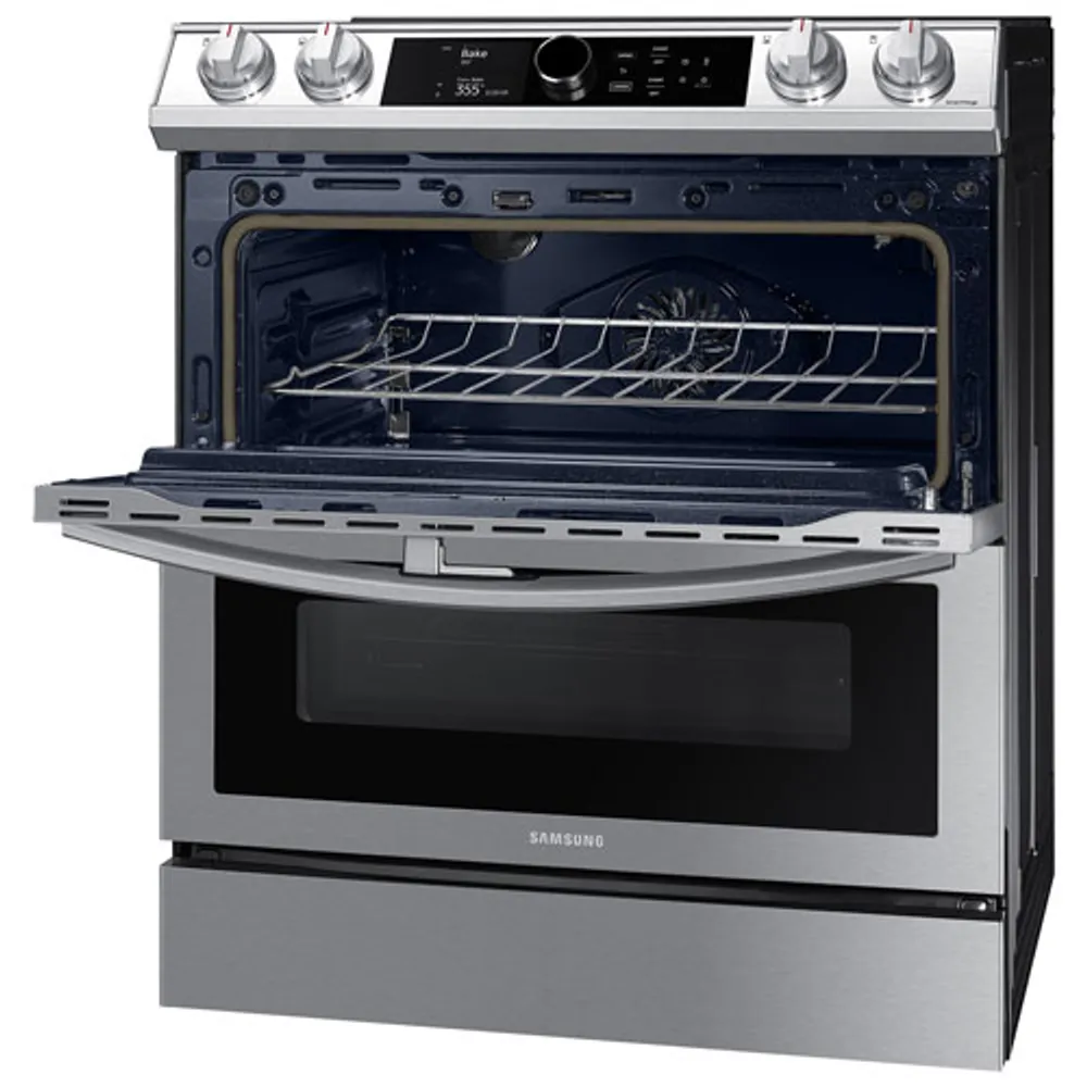 Samsung 30" 6.3 Cu. Ft. Double Oven Slide-In Induction Range (NE63T8951SS) - Stainless Steel