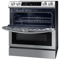 Samsung 30" 6.3 Cu. Ft. Double Oven Slide-In Induction Range (NE63T8951SS) - Stainless Steel