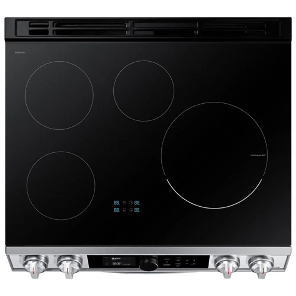 Samsung 30" 6.3 Cu. Ft. Double Oven Slide-In Induction Range (NE63T8951SS) - Stainless Steel