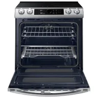 Samsung 30" 6.3 Cu. Ft. Double Oven Slide-In Induction Range (NE63T8951SS) - Stainless Steel