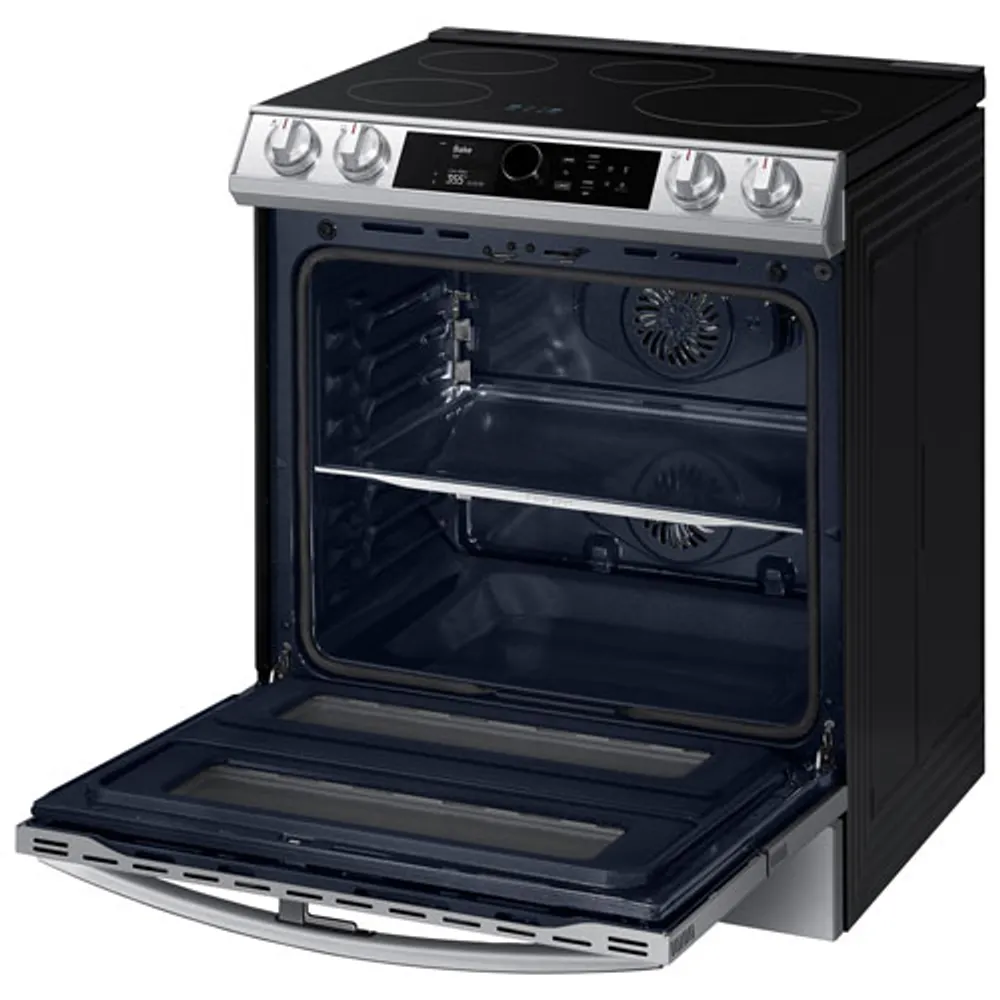 Samsung 30" 6.3 Cu. Ft. Double Oven Slide-In Induction Range (NE63T8951SS) - Stainless Steel