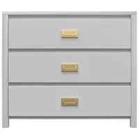 Monarch Hill Haven Contemporary 3-Drawer Dresser - Grey