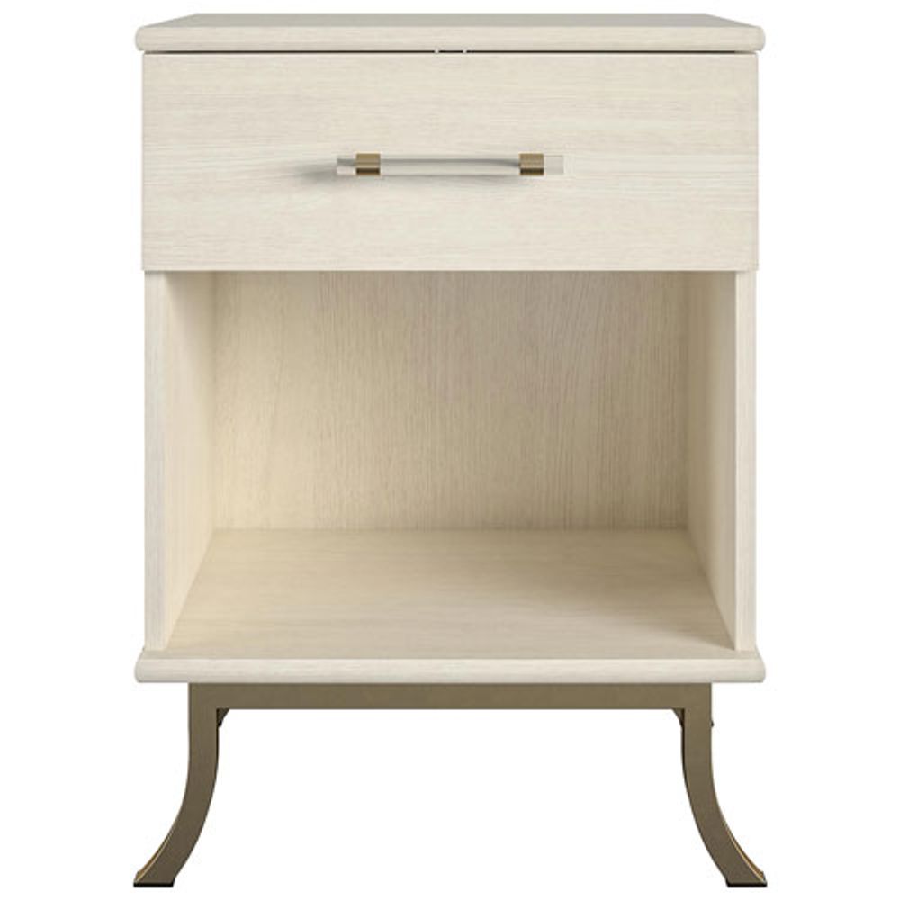 Monarch Hill Clementine Contemporary 1-Drawer Kids Nightstand - Ivory Oak