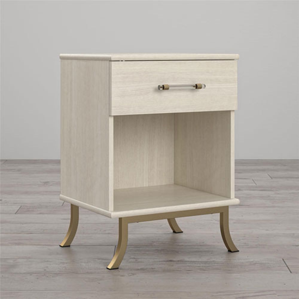 Monarch Hill Clementine Contemporary 1-Drawer Kids Nightstand - Ivory Oak