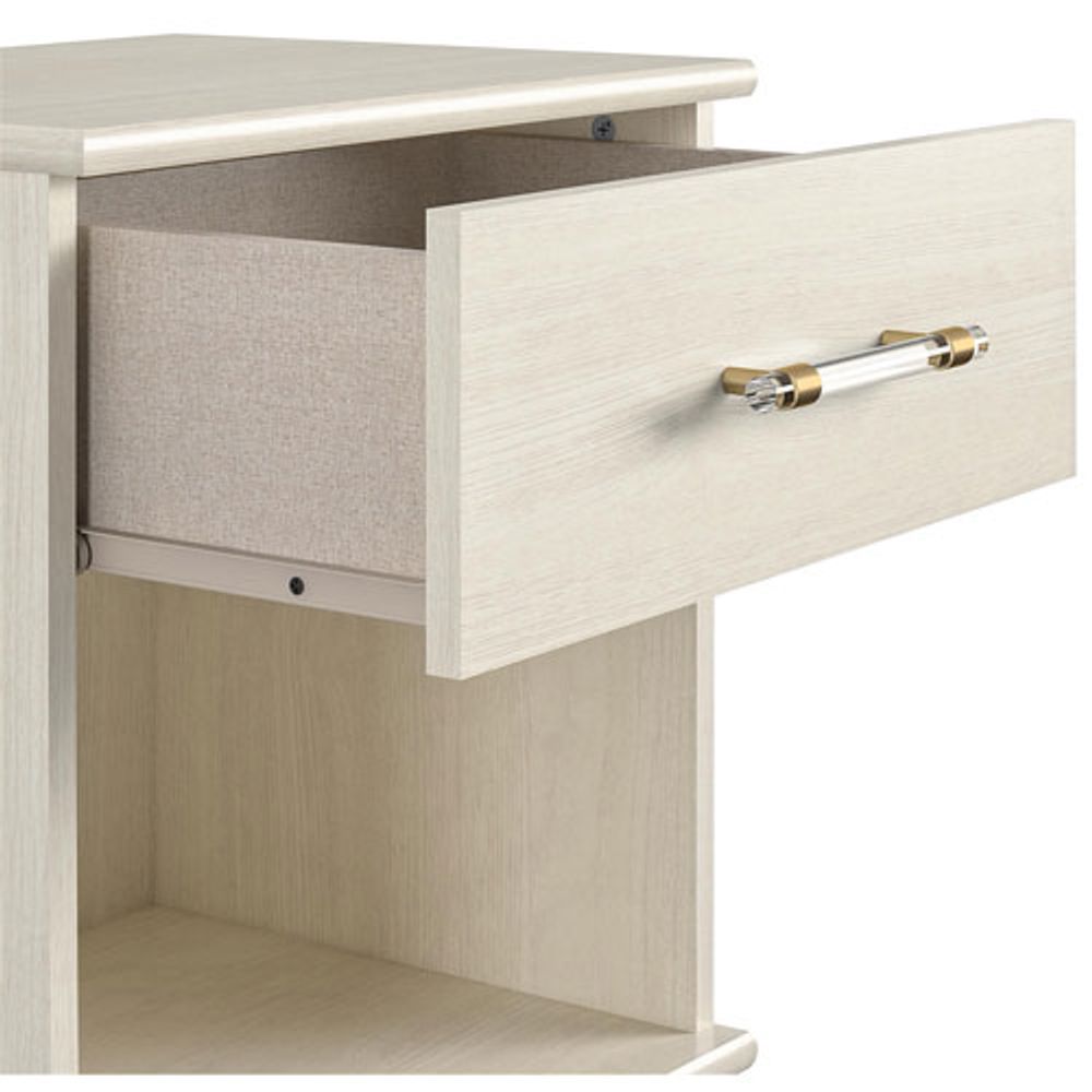 Monarch Hill Clementine Contemporary 1-Drawer Kids Nightstand - Ivory Oak