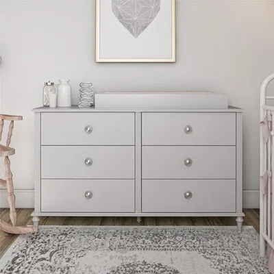 Little Seeds Changing Table Topper - Dove Grey