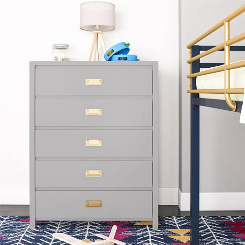 Monarch Hill Haven Transitional 5-Drawer Kids Dresser - Dove Grey