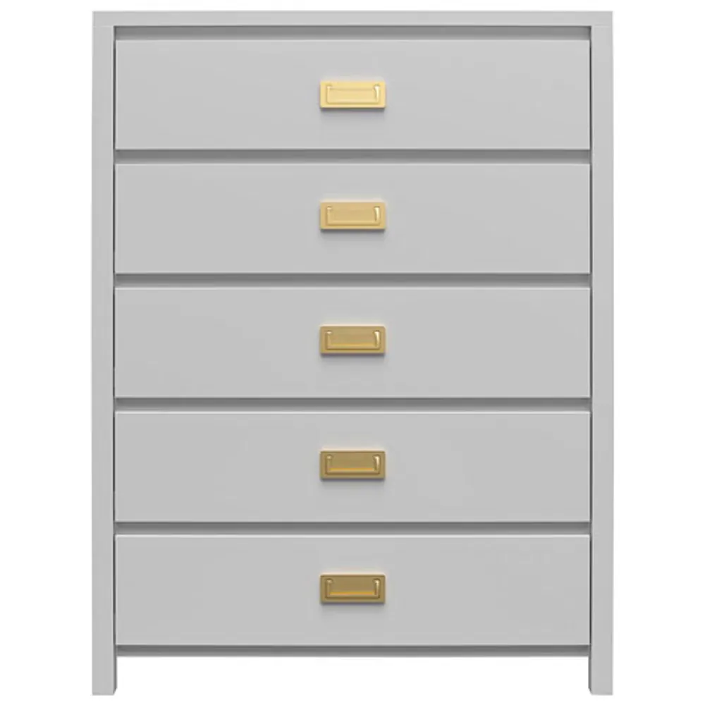 Monarch Hill Haven Transitional 5-Drawer Kids Dresser - Dove Grey