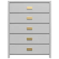 Monarch Hill Haven Transitional 5-Drawer Kids Dresser - Dove Grey