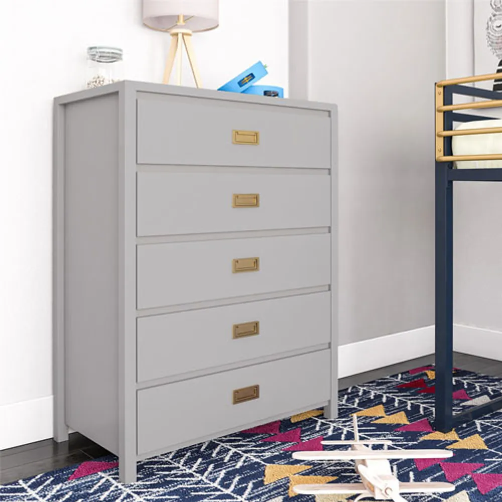 Monarch Hill Haven Transitional 5-Drawer Kids Dresser - Dove Grey