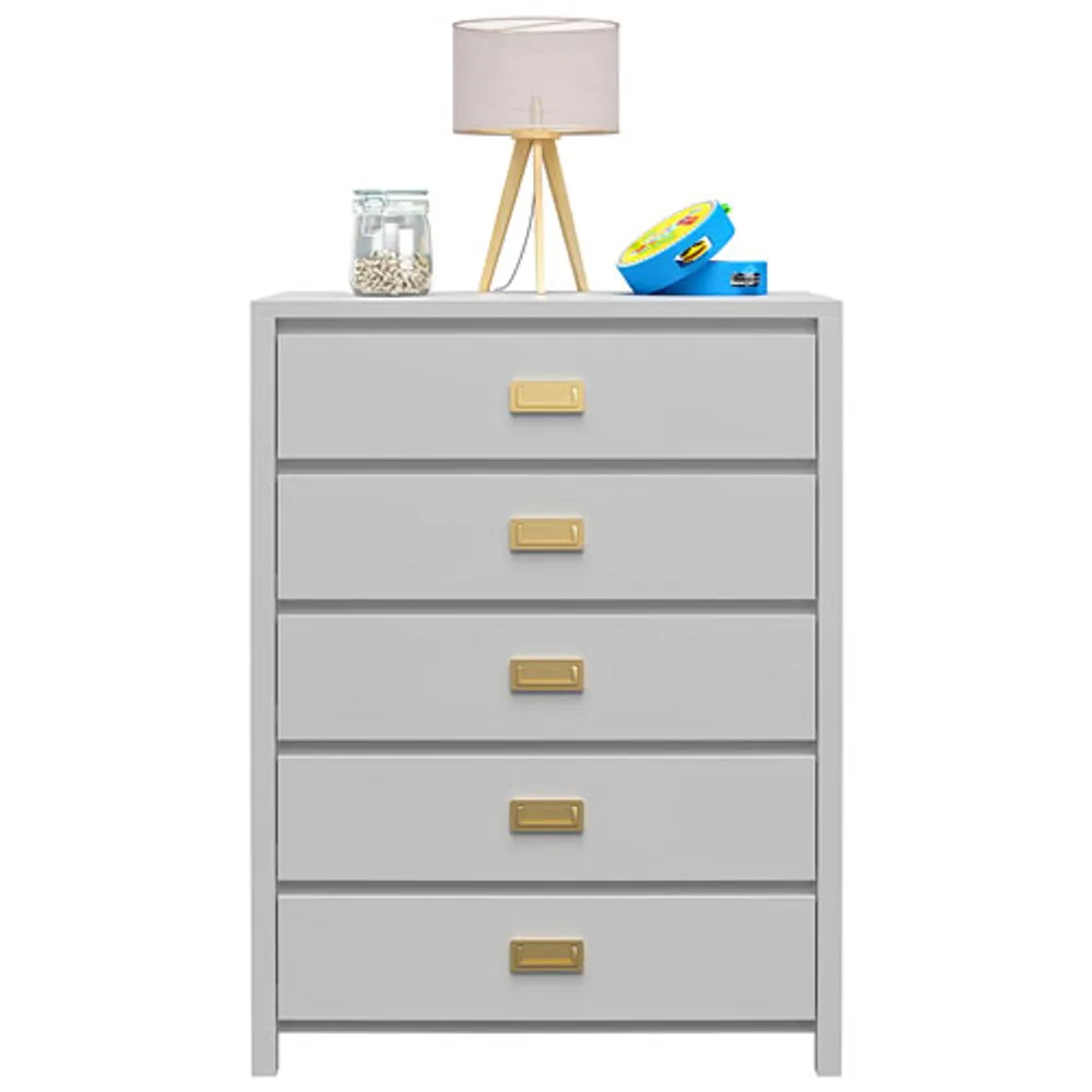 Monarch Hill Haven Transitional 5-Drawer Kids Dresser - Dove Grey