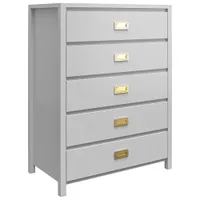 Monarch Hill Haven Transitional 5-Drawer Kids Dresser - Dove Grey