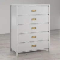 Monarch Hill Haven Transitional 5-Drawer Kids Dresser - Dove Grey