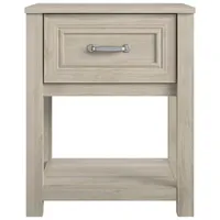 Monarch Sierra Ridge Transitional 1-Drawer Kids Nightstand - Light Walnut