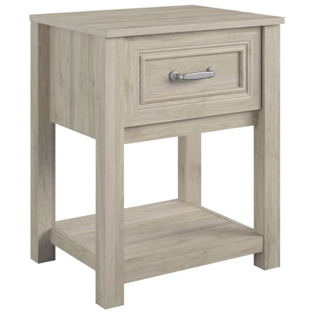 Monarch Sierra Ridge Transitional 1-Drawer Kids Nightstand - Light Walnut