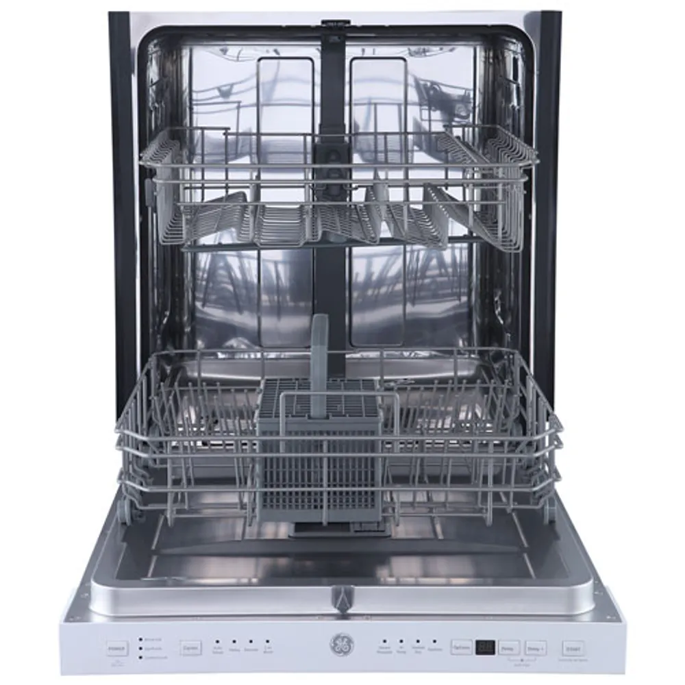 GE 24" 52dB Built-In Dishwasher with Stainless Steel Tub (GBP534SGPWW) - White