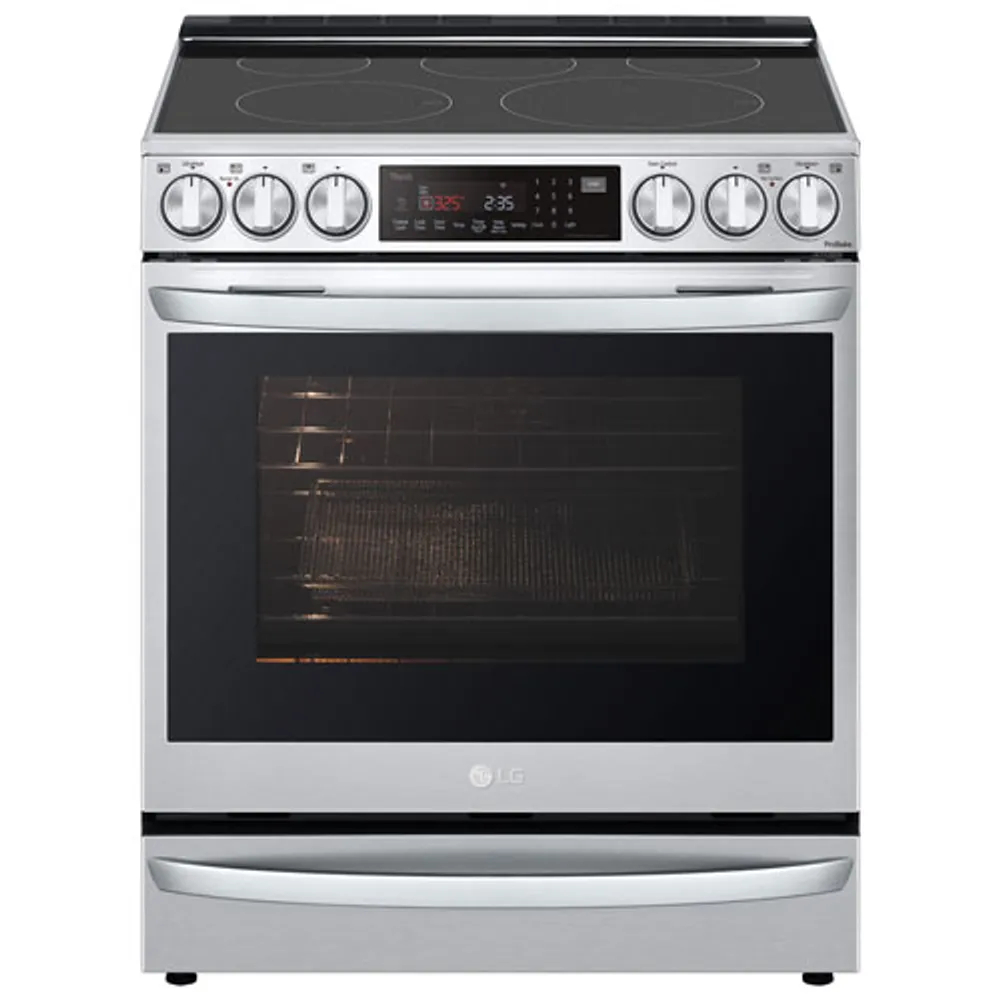 LG 30" 6.3 Cu. Ft. True Convection 5-Element Slide-In Electric Air Fry Range (LSEL6337F) - Stainless