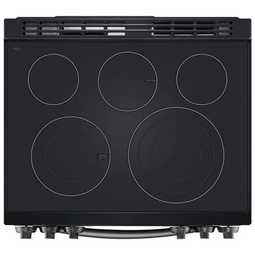 LG 30" 6.3 Cu. Ft. True Convection 5-Element Slide-In Electric Air Fry Range (LSEL6335D) - Black Stainless Steel