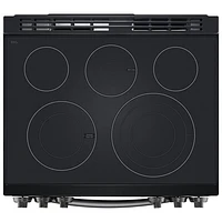 LG 30" 6.3 Cu. Ft. True Convection 5-Element Slide-In Electric Air Fry Range (LSEL6335D) - Black Stainless Steel