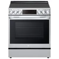 LG 30" 6.3 Cu. Ft. True Convection 5-Element Slide-In Electric Air Fry Range (LSEL6335F) - Stainless