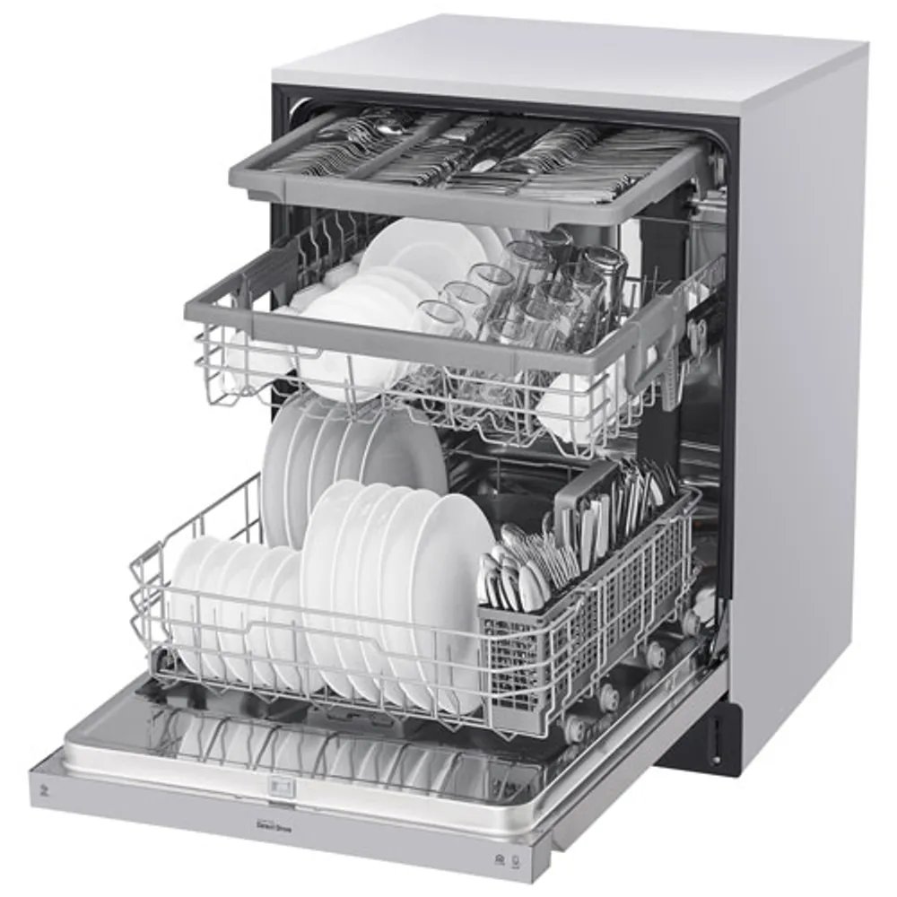 LG 24" 48dB Built-In Dishwasher w/ Third Rack (LDFN4542S) - Stainless Steel