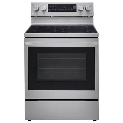 LG 30" 6.3 Cu. Ft. 5-Element Electric Air Fry Range (LREL6325F) -Stainless -Open Box -Scratch & Dent