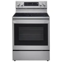 LG 30" 6.3 Cu. Ft. 5-Element Electric Air Fry Range (LREL6325F) -Stainless -Open Box -Scratch & Dent