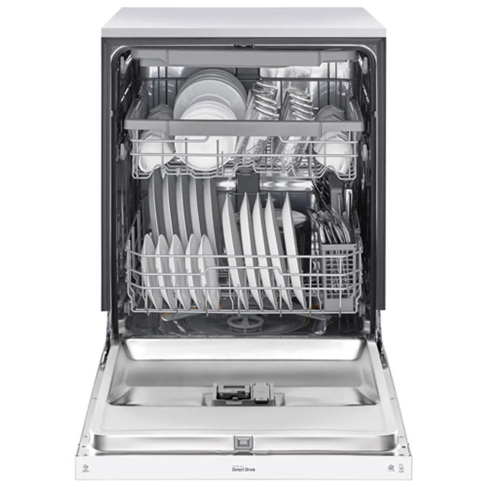 LG 24" 48dB Built-In Dishwasher with Third Rack (LDFN4542W) - White