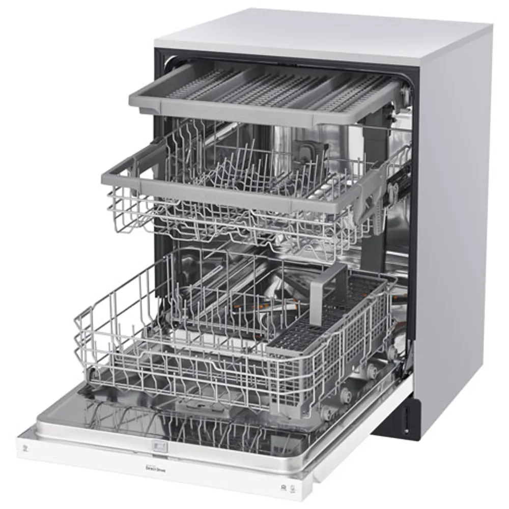 LG 24" 48dB Built-In Dishwasher with Third Rack (LDFN4542W) - White