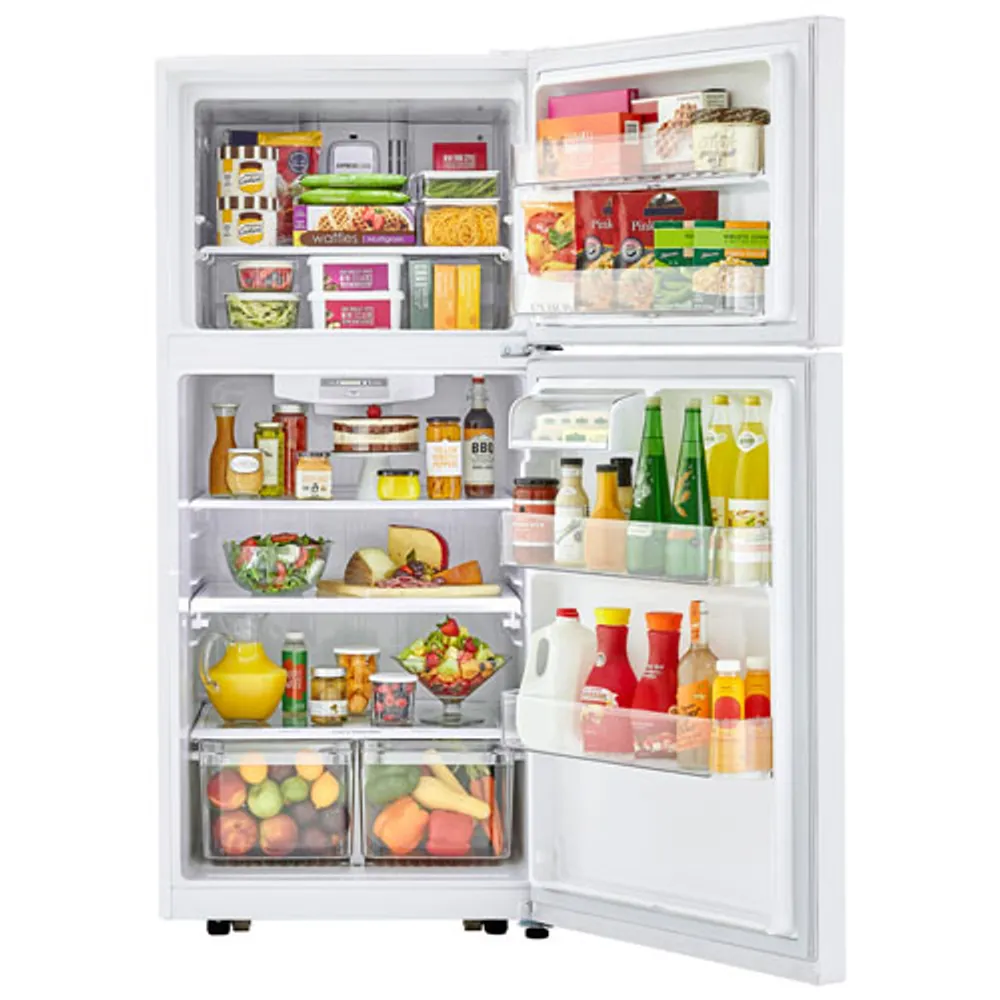 LG 30" 20.2 Cu. Ft. Top Freezer Refrigerator with LED Lighting (LTCS20020W) - White