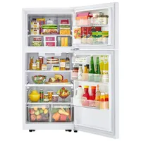 LG 30" 20.2 Cu. Ft. Top Freezer Refrigerator with LED Lighting (LTCS20020W) - White