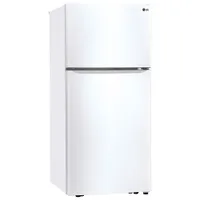 LG 30" 20.2 Cu. Ft. Top Freezer Refrigerator with LED Lighting (LTCS20020W) - White