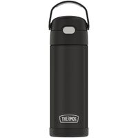 Thermos FUNtainer 350ml (12 oz.) Stainless Steel Water Bottle with Pop-up Straw - Black