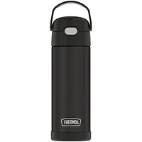 Thermos FUNtainer 350ml (12 oz.) Stainless Steel Water Bottle with Pop-up Straw - Black